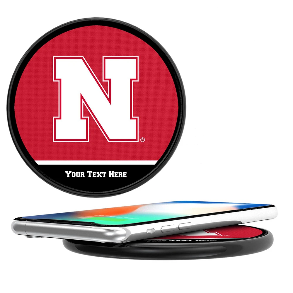 Nebraska Huskers Primary Logo Personalized 10-Watt Wireless Phone Charger