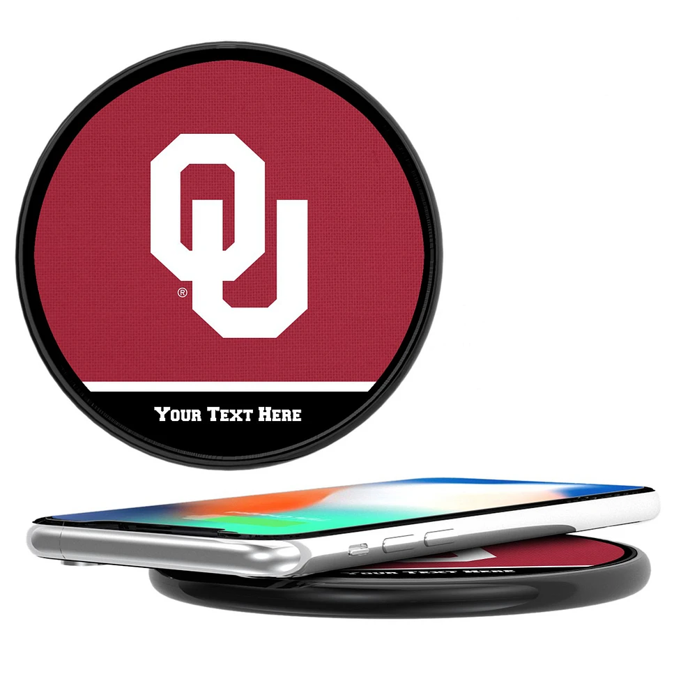 Oklahoma Sooners Personalized 10-Watt Wireless Phone Charger