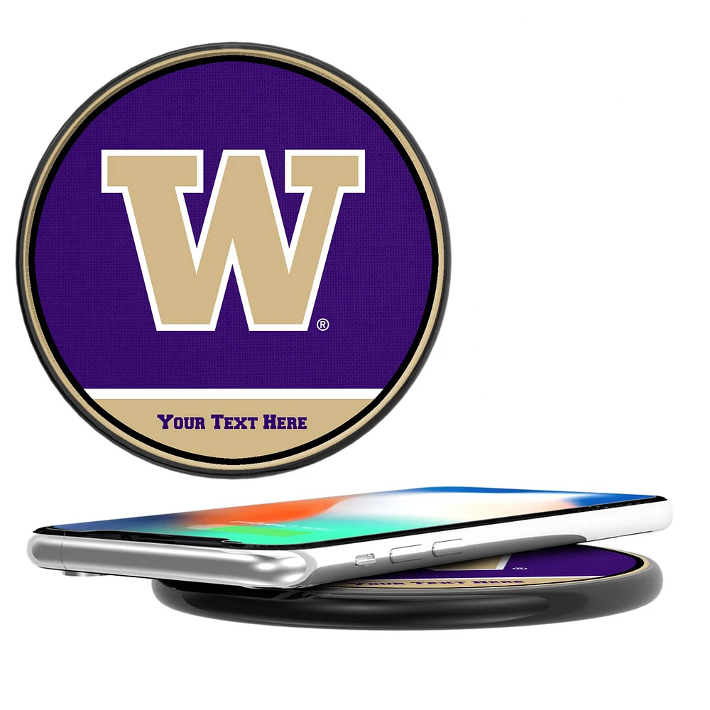 Washington Huskies Personalized 10-Watt Wireless Phone Charger