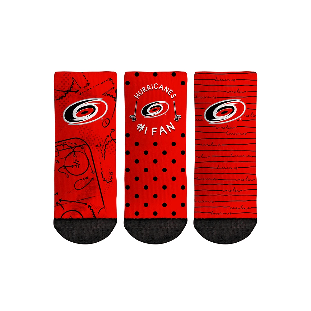 Toddler Rock Em Socks Carolina Hurricanes #1 Fan 3-Pack Crew Socks Set