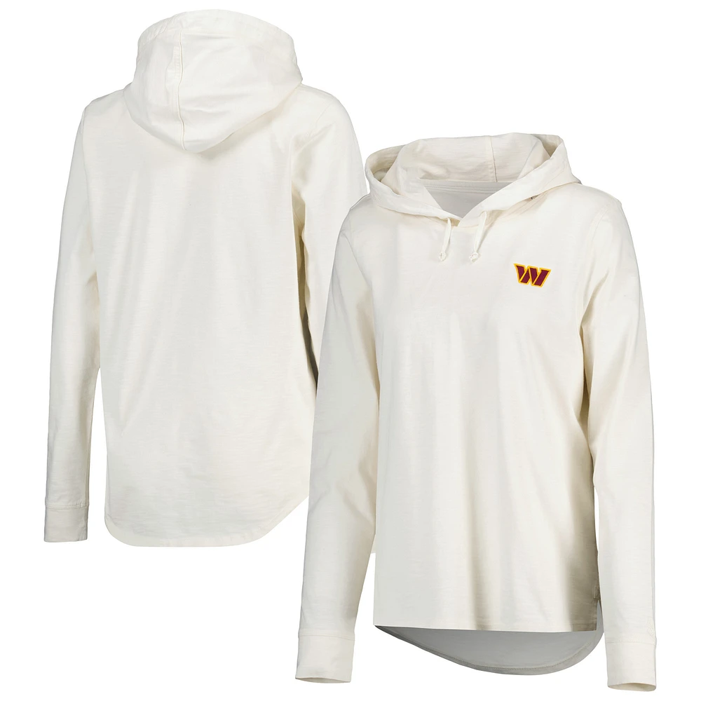 Women's Tommy Bahama Cream Washington Commanders Ashby Isles Jersey Pullover Hoodie