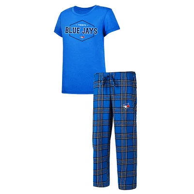 Women's Concepts Sport Royal Toronto Blue Jays Badge Top & Pajama Pants Sleep Set