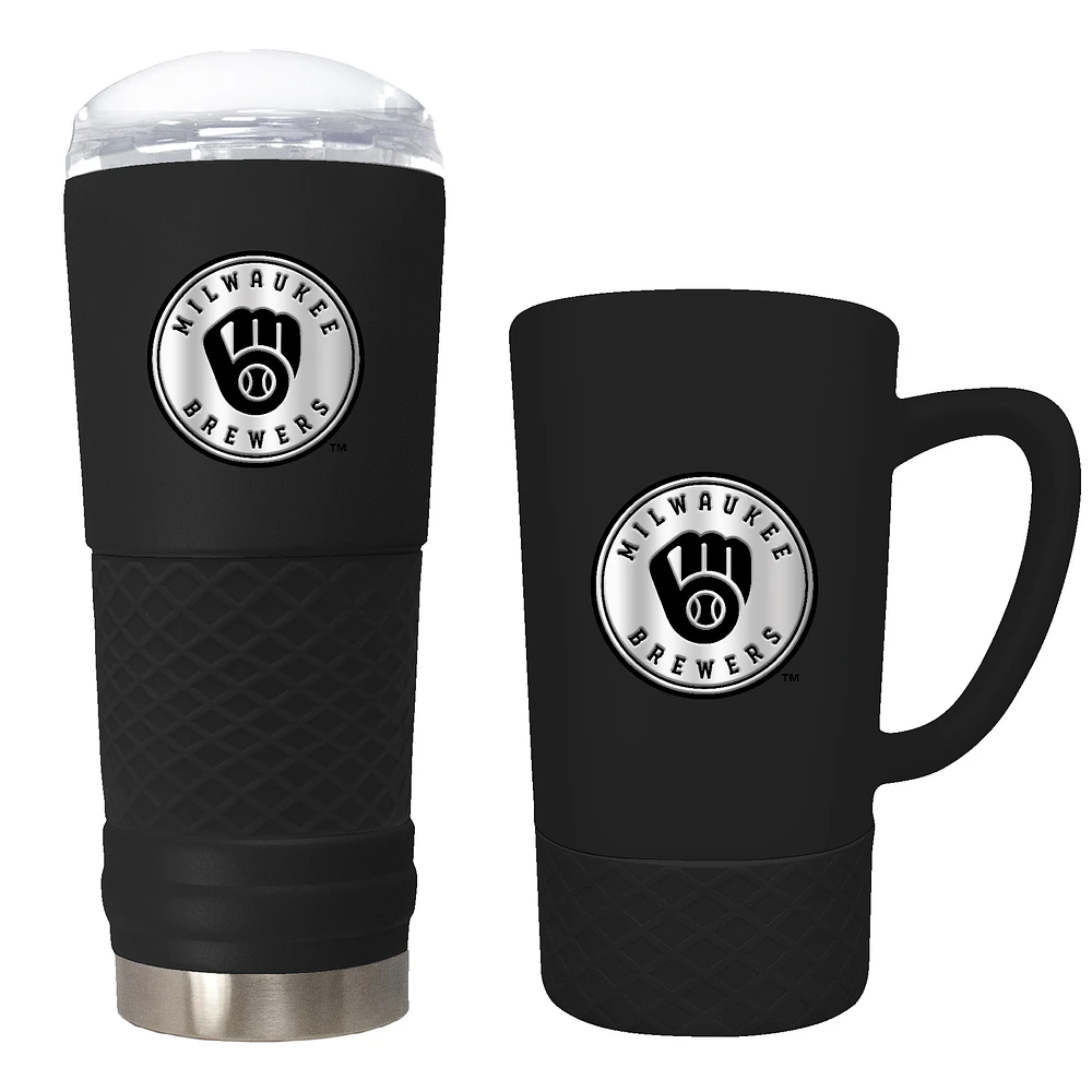 Milwaukee Brewers 24oz. Stealth Draft Tumbler and 15oz. Stealth Jump Mug Set