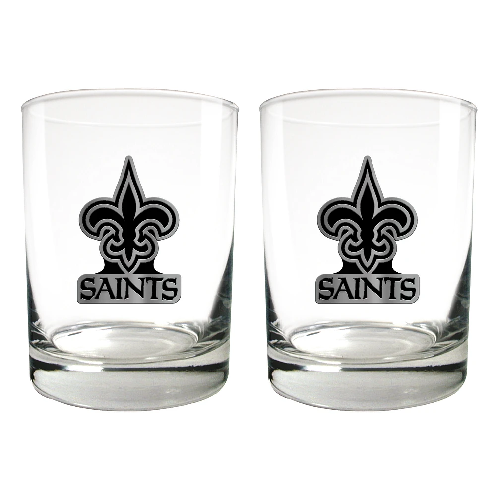 New Orleans Saints 15oz. Legacy Rocks Glass Set