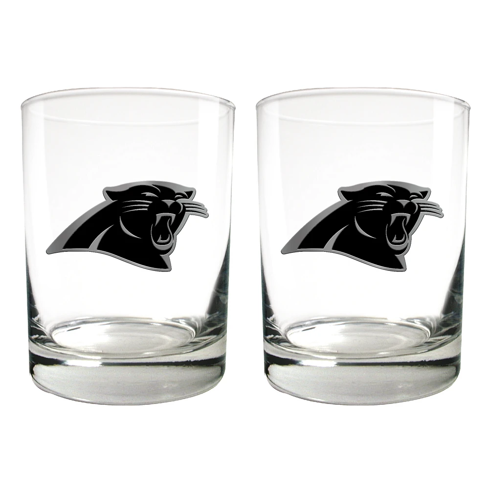 Carolina Panthers 15oz. Legacy Rocks Glass Set