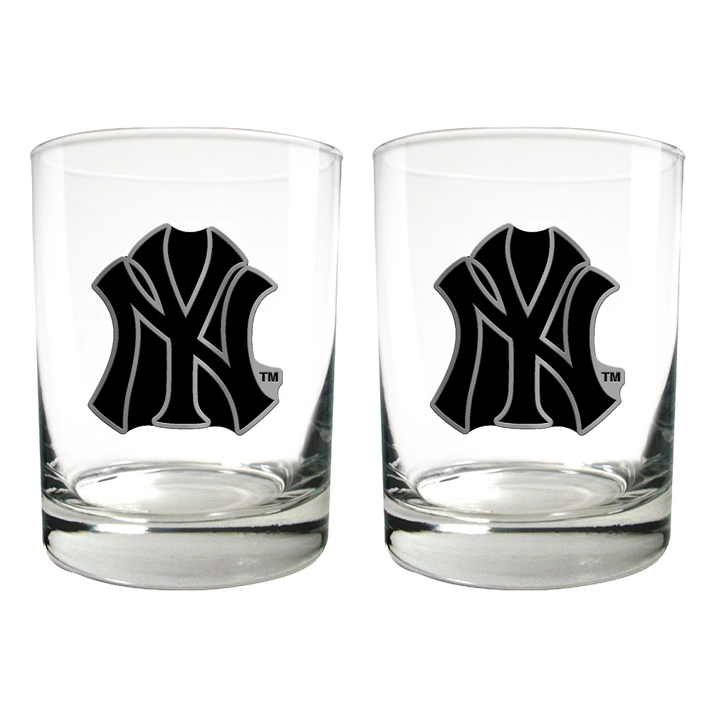 New York Yankees 15oz. Legacy Rocks Glass Set
