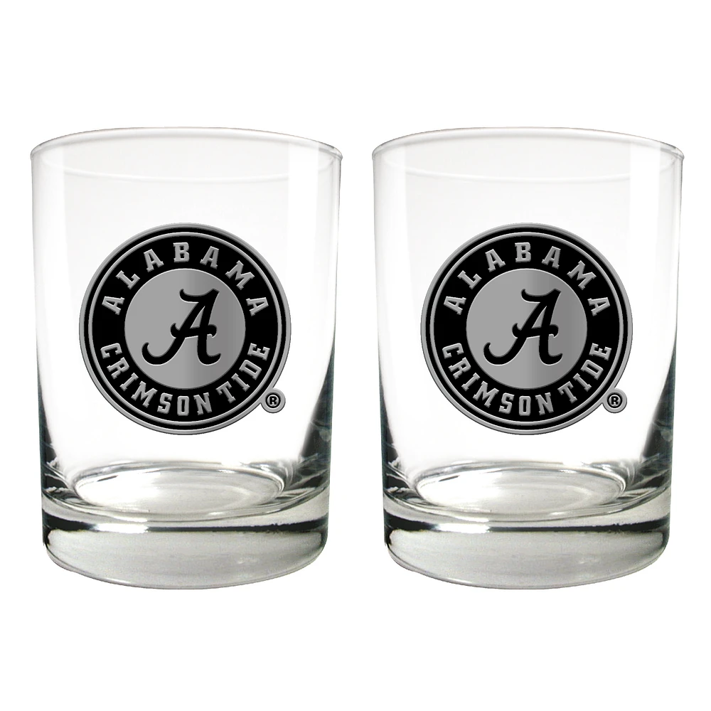 Alabama Crimson Tide 15oz. Legacy Rocks Glass Set