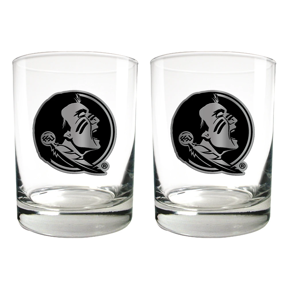 Florida State Seminoles 15oz. Legacy Rocks Glass Set