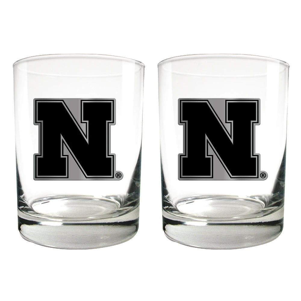 Nebraska Huskers 15oz. Legacy Rocks Glass Set