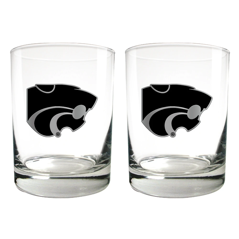 Kansas State Wildcats 15oz. Legacy Rocks Glass Set