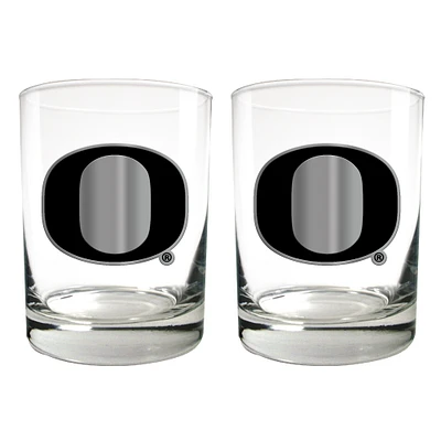 Oregon Ducks 15oz. Legacy Rocks Glass Set
