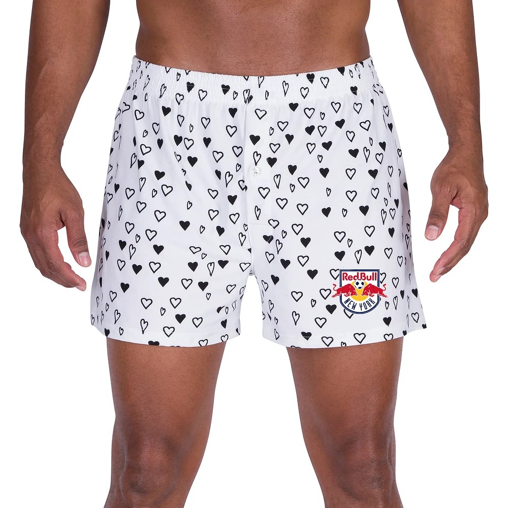 Men's Concepts Sport White New York Red Bulls Epiphany All Over Print Knit Boxers