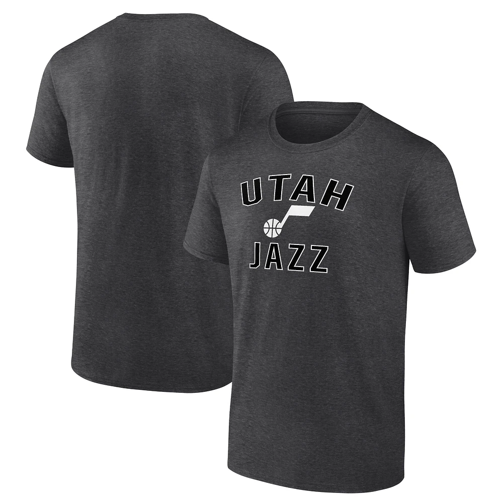 Men's Charcoal Utah Jazz Victory Arch T-Shirt