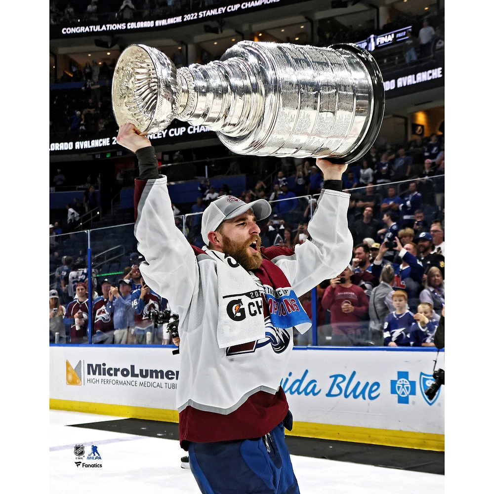 Devon Toews Colorado Avalanche Unsigned 2022 Stanley Cup Champions Raising Photograph