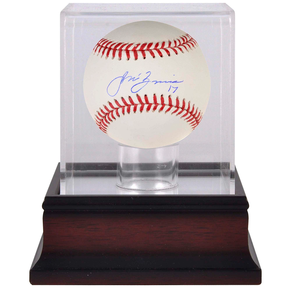 Jose Berrios Toronto Blue Jays Autographed Baseball & Mahogany Baseball Display Case