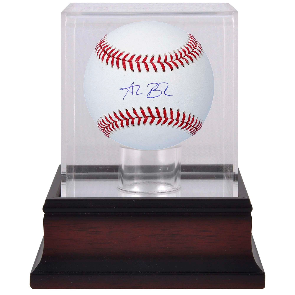 Alec Bohm Philadelphia Phillies Autographed Baseball & Mahogany Baseball Display Case