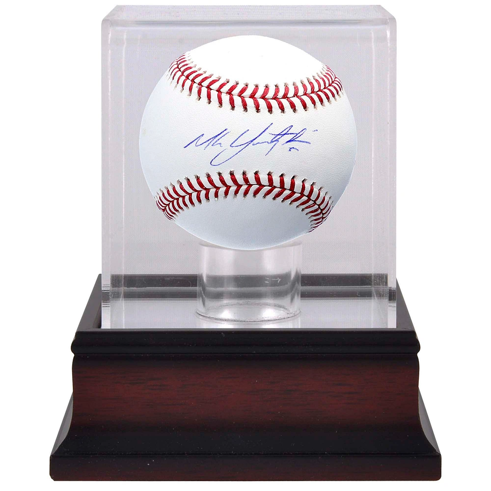 Mike Yastrzemski San Francisco Giants Autographed Baseball & Mahogany Baseball Display Case
