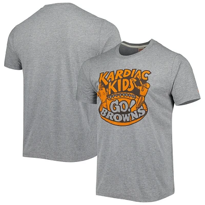 Men's Homage Gray Cleveland Browns Hyper Local Tri-Blend T-Shirt