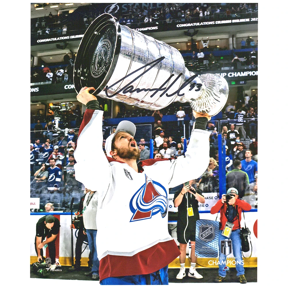 Darren Helm Colorado Avalanche Autographed 2022 Stanley Cup Champions 8" x 10" Raising Cup Photograph