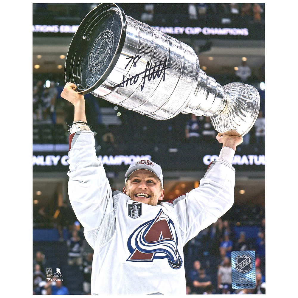 Nico Sturm Colorado Avalanche Autographed 2022 Stanley Cup Champions 8" x 10" Raising Cup Photograph