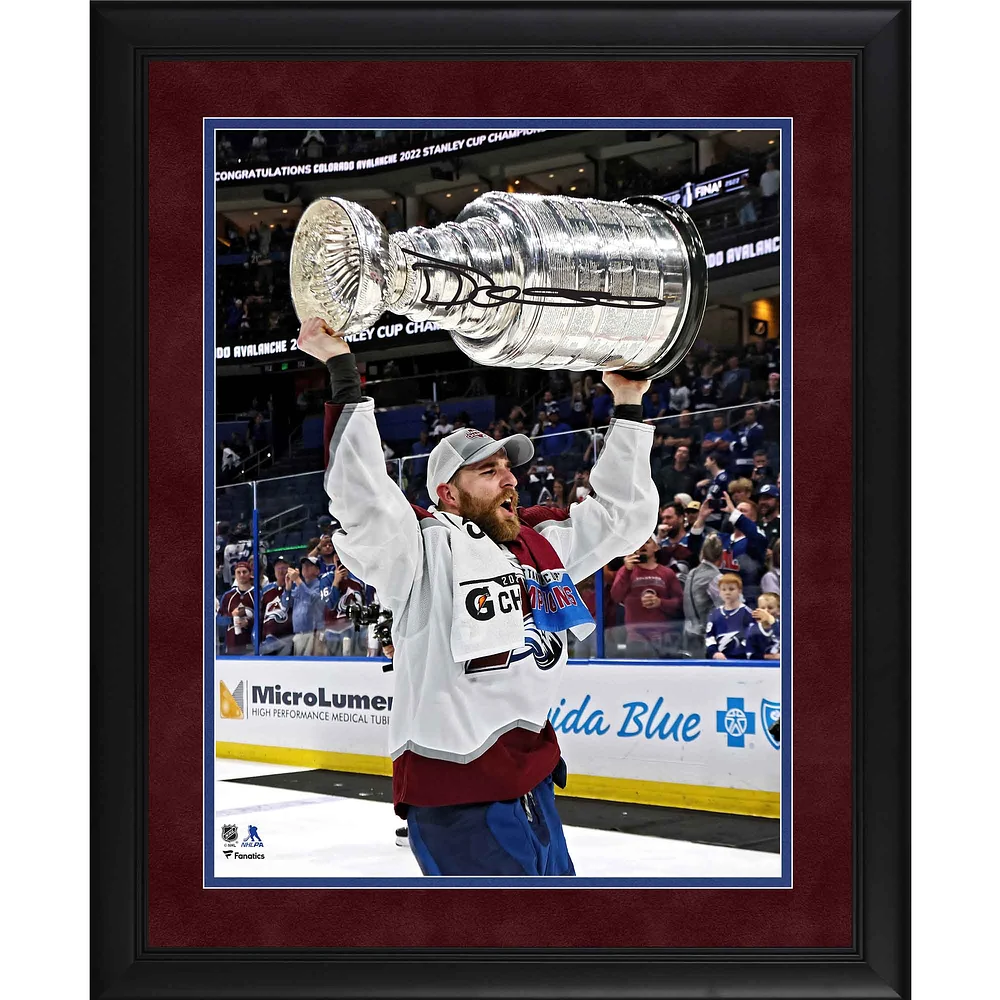 Devon Toews Colorado Avalanche Autographed Framed 2022 Stanley Cup Champions 16" x 20" Raising Cup Photograph