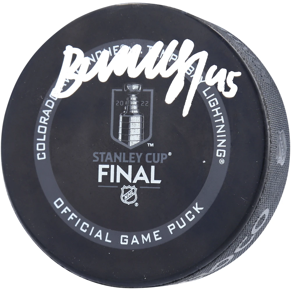 Andre Burakovsky Colorado Avalanche Autographed 2022 Stanley Cup Final Official Game Puck