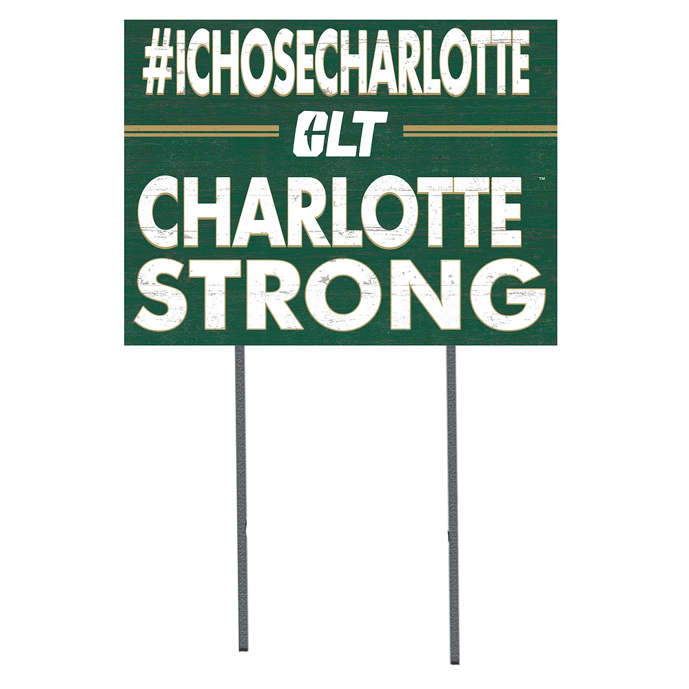 Charlotte 49ers 18'' x 24'' I Chose Lawn Sign