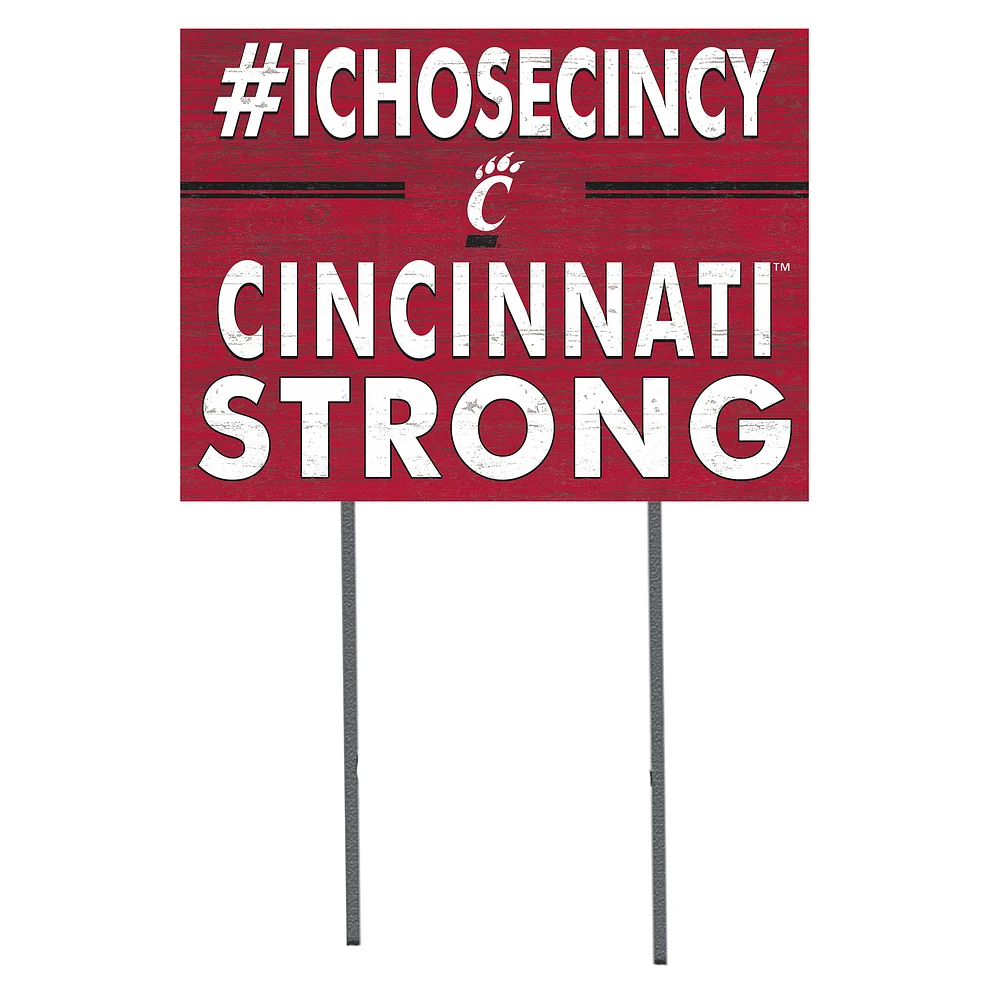 Cincinnati Bearcats 18'' x 24'' I Chose Lawn Sign