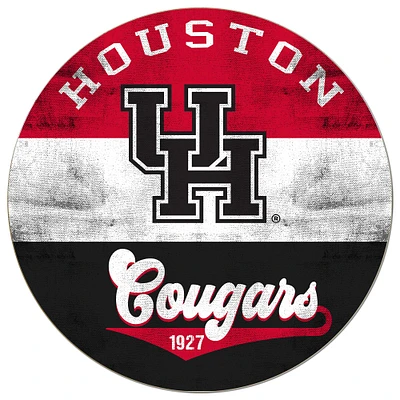 Houston Cougars 20'' x 20'' Retro Logo Circle Sign