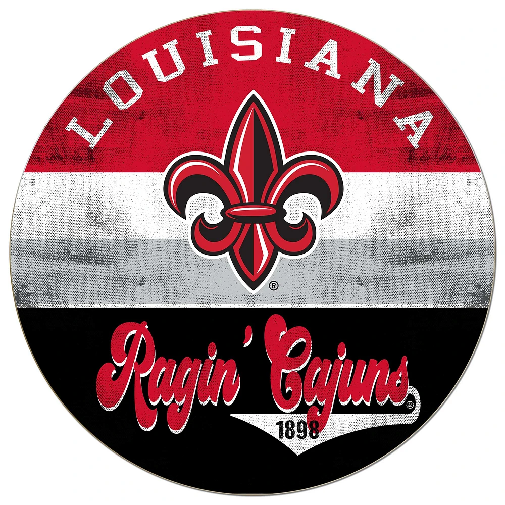 Louisiana Ragin' Cajuns 20'' x 20'' Retro Logo Circle Sign