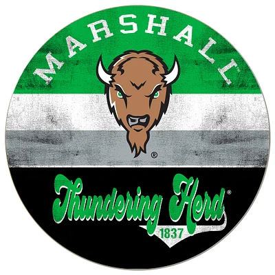 Marshall Thundering Herd 20'' x 20'' Retro Logo Circle Sign