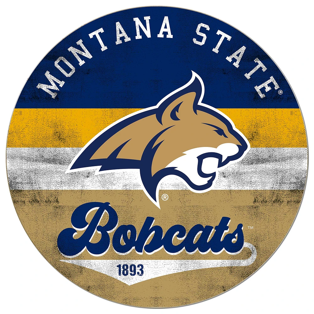 Montana State Bobcats 20'' x 20'' Retro Logo Circle Sign