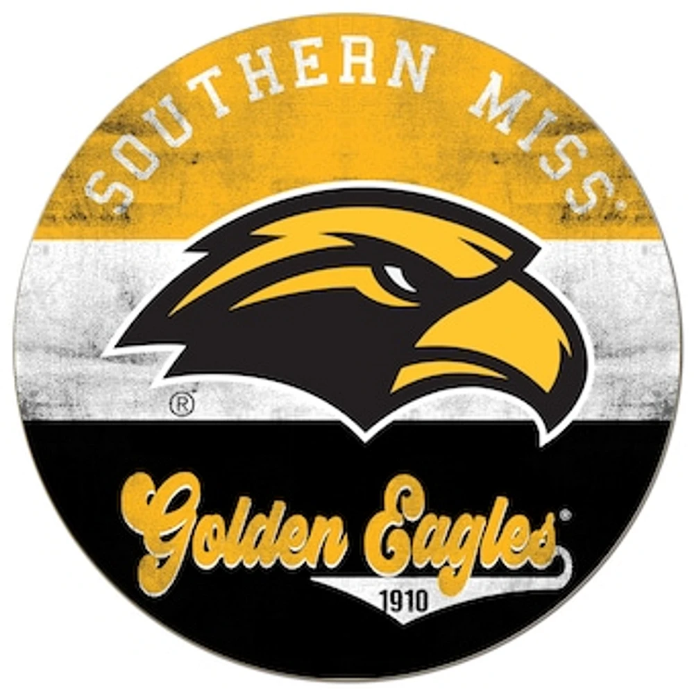 Southern Miss Golden Eagles 20'' x 20'' Retro Logo Circle Sign