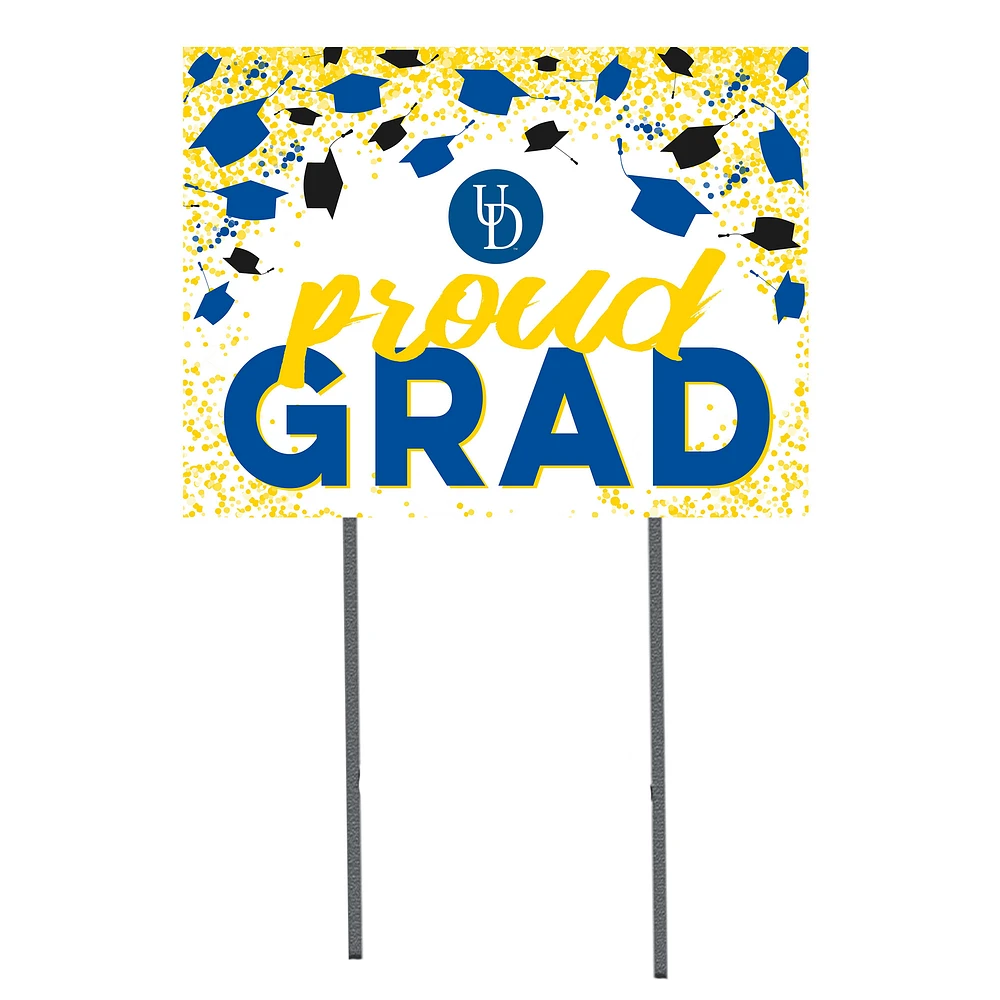 Delaware Fightin' Blue Hens 18'' x 24'' Grad Yard Sign