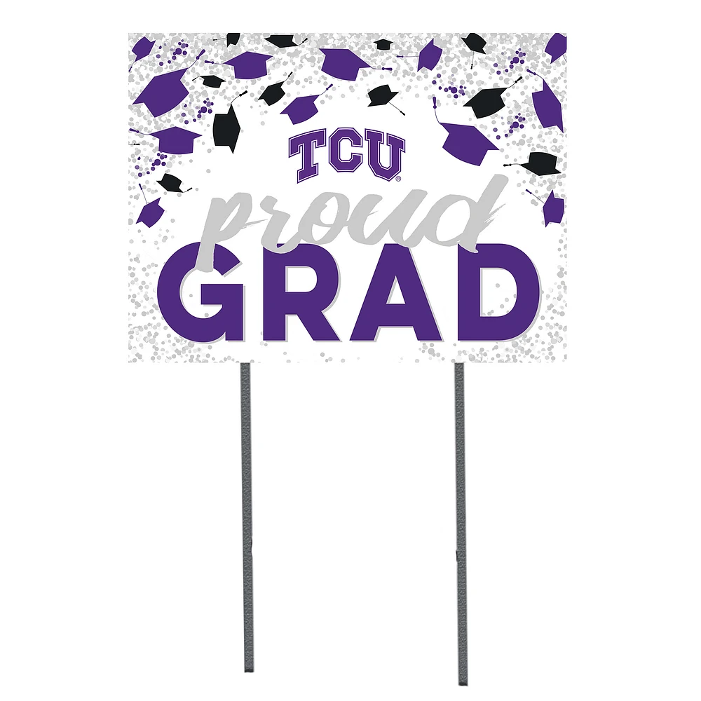TCU Horned Frogs 18'' x 24'' Grad Yard Sign