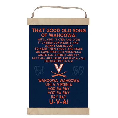 Virginia Cavaliers 12'' x 20'' Fight Song Banner Sign