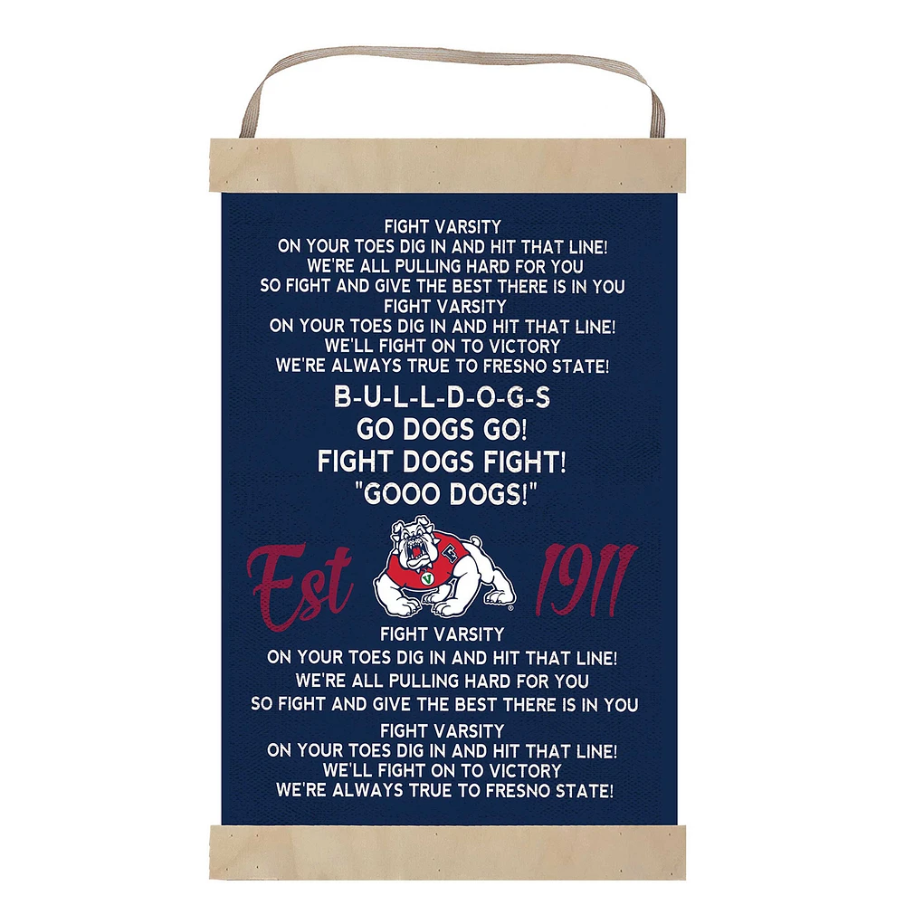 Fresno State Bulldogs 12'' x 20'' Fight Song Banner Sign