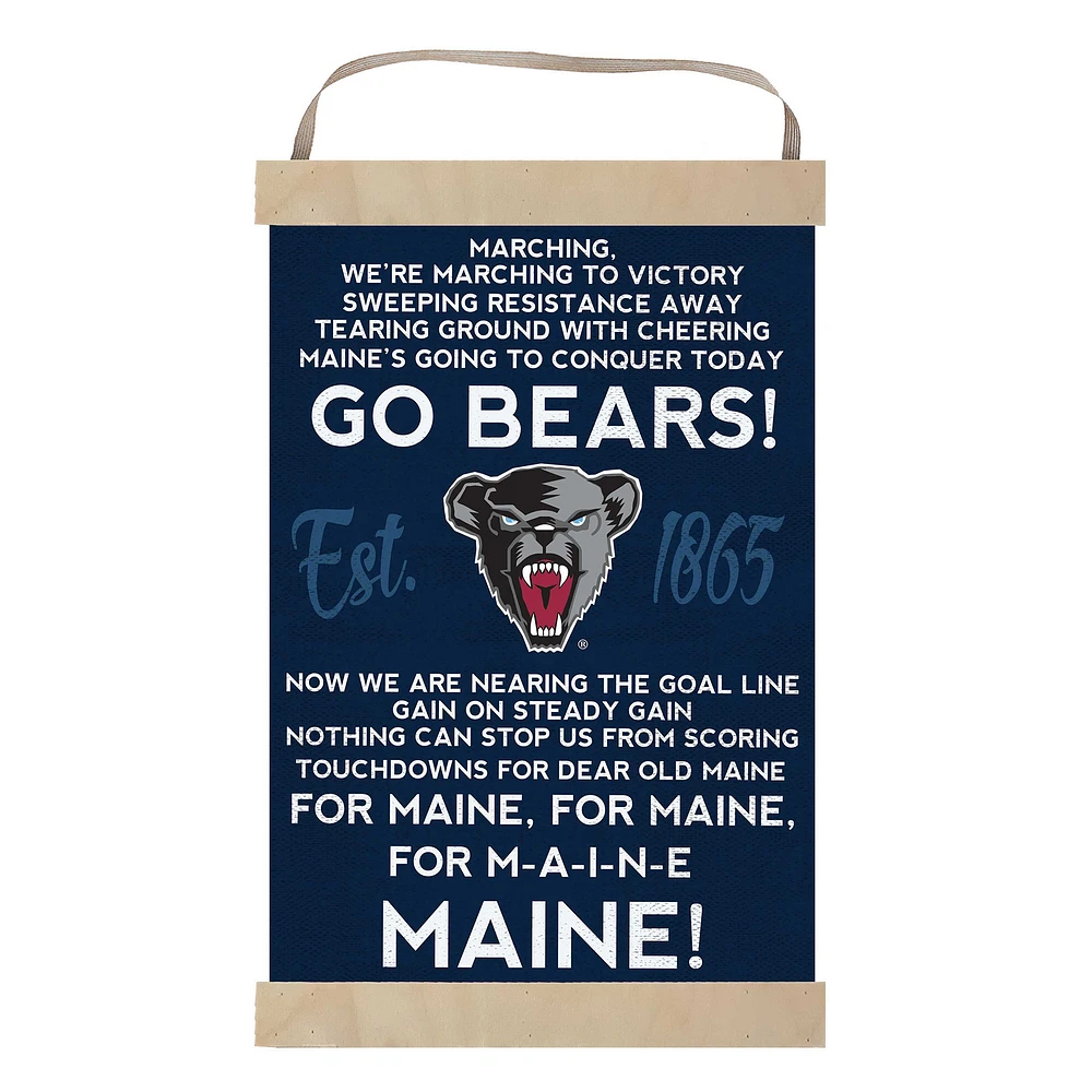 Maine Black Bears 12'' x 20'' Fight Song Banner Sign