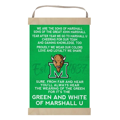 Marshall Thundering Herd 12'' x 20'' Fight Song Banner Sign