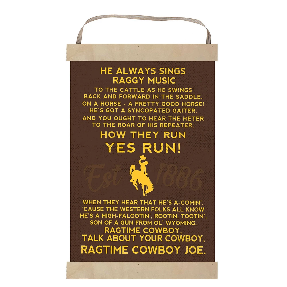 Wyoming Cowboys 12'' x 20'' Fight Song Banner Sign