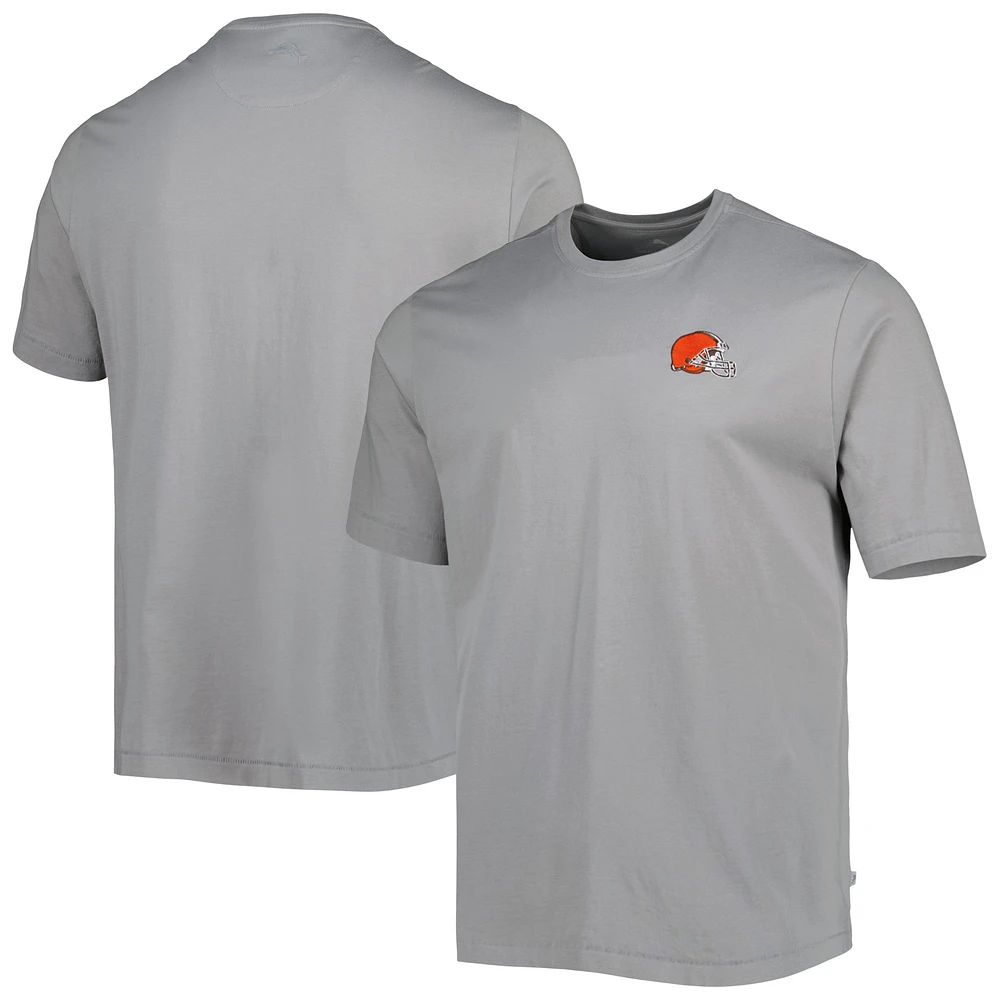 Men's Tommy Bahama Gray Cleveland Browns Bali Skyline T-Shirt