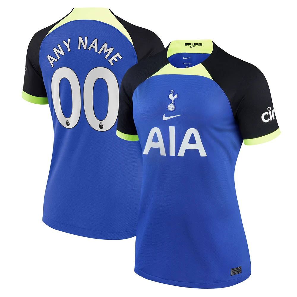 Women's Nike Blue Tottenham Hotspur 2022/23 Away Breathe Stadium Replica Custom Jersey