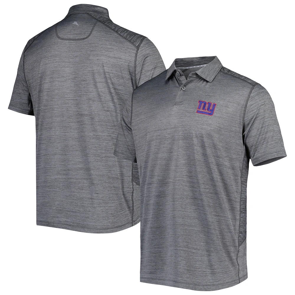 Men's Tommy Bahama Charcoal New York Giants Delray Frond IslandZone Polo