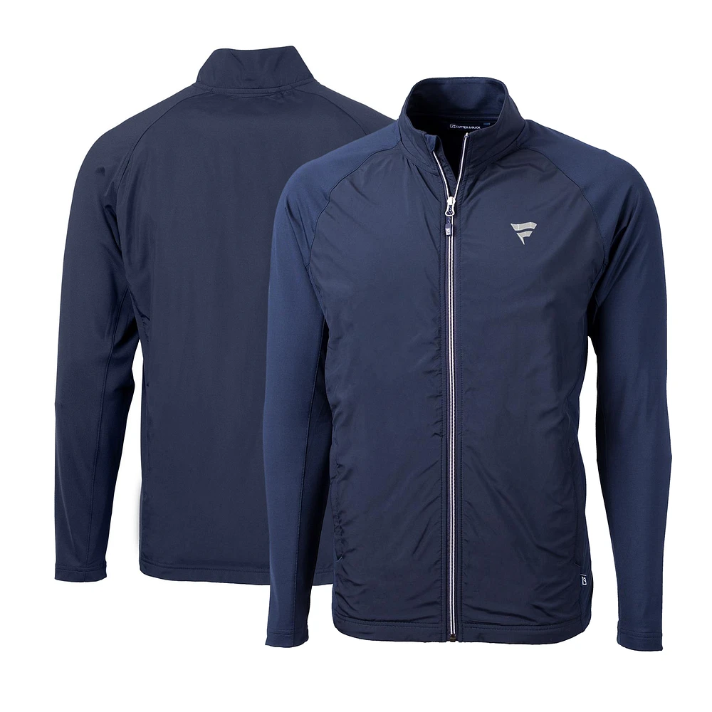 Men's Cutter & Buck Navy Fanatics Corporate Adapt Eco Knit Hybrid Recycled Full-Zip Jacket