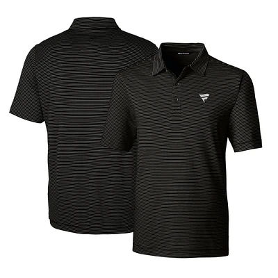 Men's Cutter & Buck Black Fanatics Corporate Forge Pencil Stripe Stretch Polo