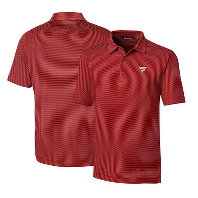 Men's Cutter & Buck Cardinal Fanatics Corporate Forge Pencil Stripe Stretch Polo