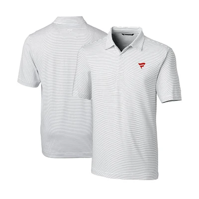 Men's Cutter & Buck White Fanatics Corporate Forge Pencil Stripe Stretch Polo