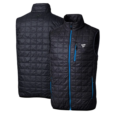 Men's Cutter & Buck Navy Fanatics Corporate Rainier Eco Insulated Full-Zip Puffer Vest