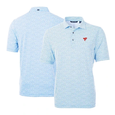 Men's Cutter & Buck Light Blue Fanatics Corporate Virtue Eco Pique Botanical Print Polo