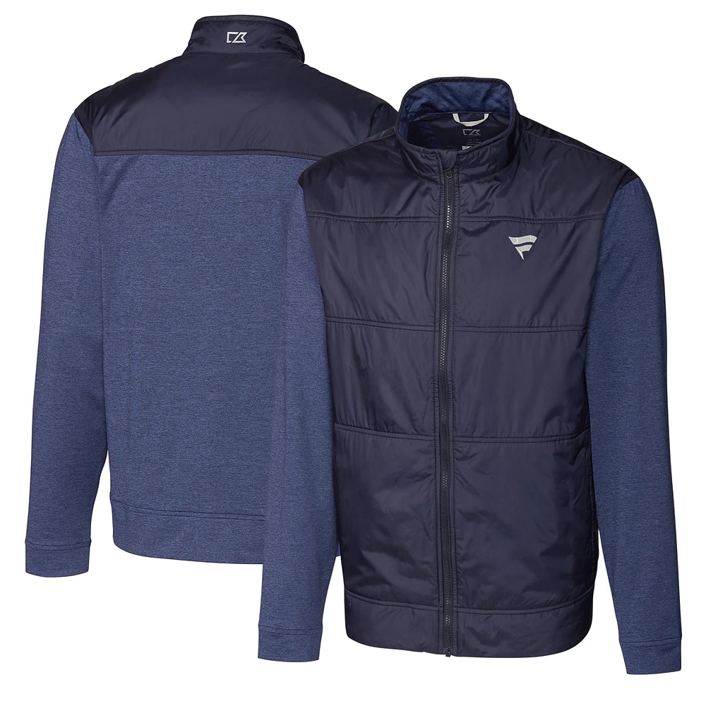 Men's Cutter & Buck Navy Fanatics Corporate Stealth Hybrid Full-Zip Windbreaker Jacket